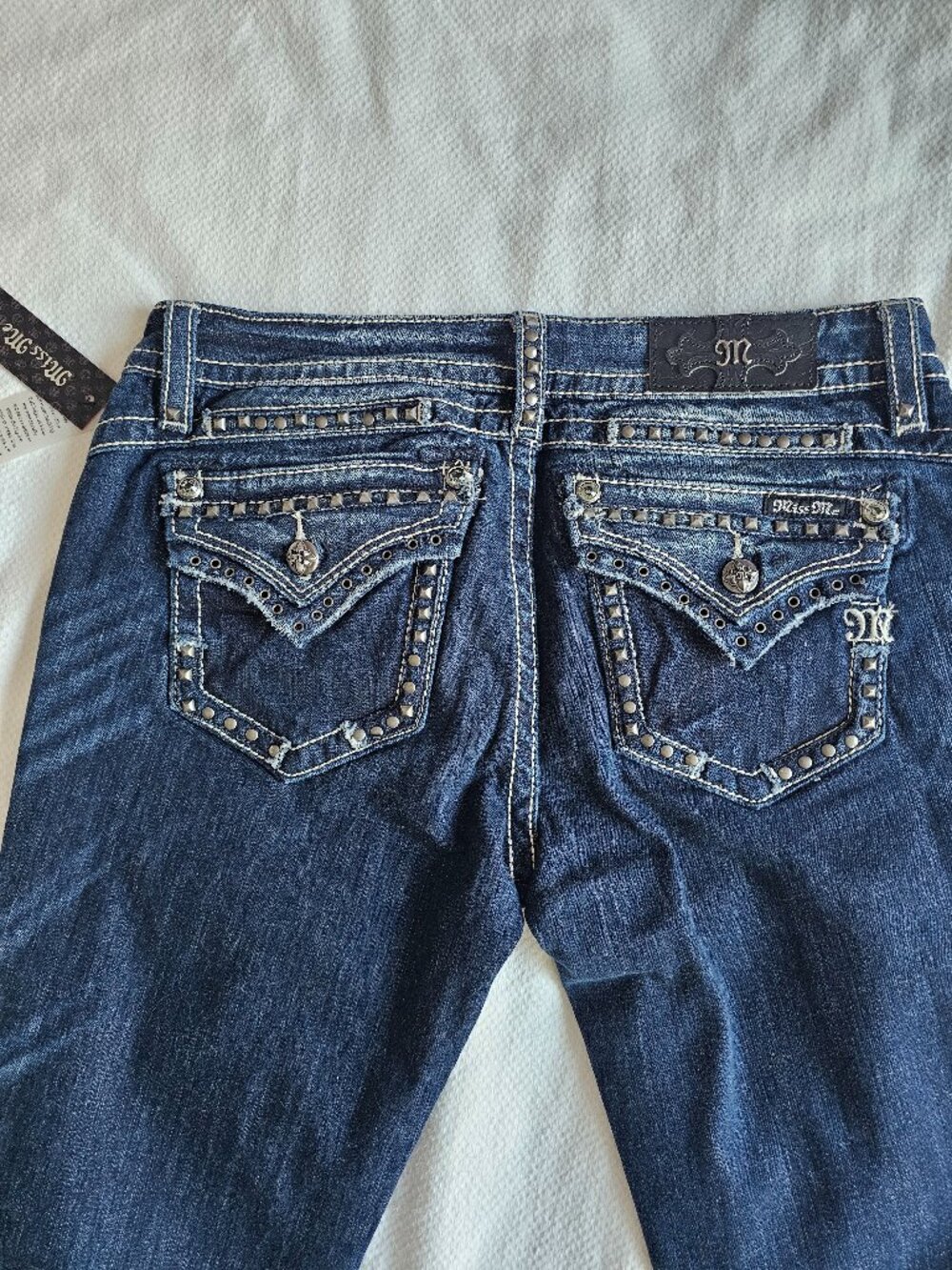Miss Me Jeans DK BLUE 30/ Short Inseam 32 Model #JP7231BV - Picture 6 of 13